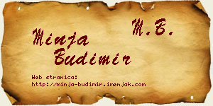 Minja Budimir vizit kartica